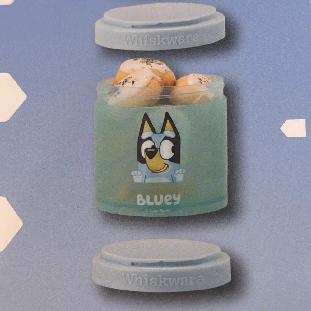 WHISKWARE-NIB. BLUEY Snack Stacks. 3Pk. BPA & Phthalate-free. Dishwasher Safe.
